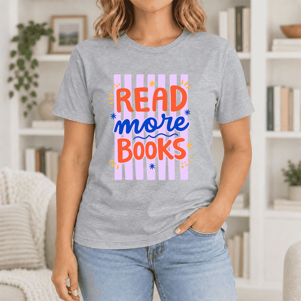 Read More Books Ultra-Soft Cotton T-Shirt | Reader Gift Athletic Heather