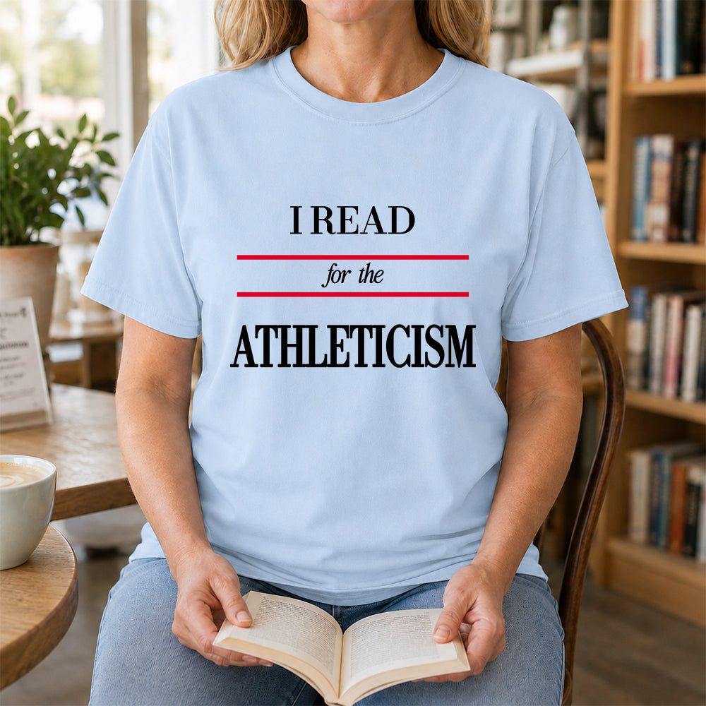 I Read For The Athleticism Softstyle T-Shirt | Book Lover Gift Light Blue