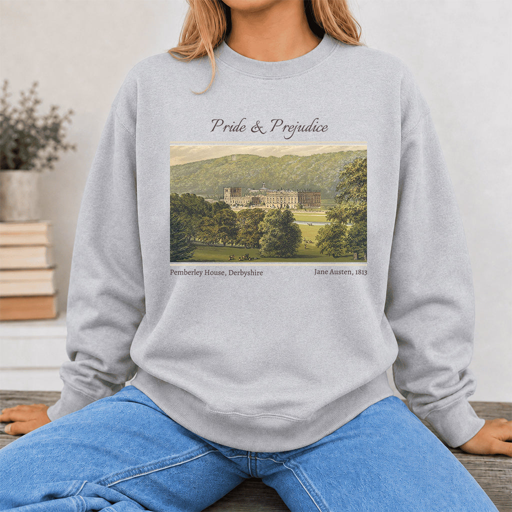 Pride And Prejudice Crewneck Sweatshirt | Reader Gift Sport Grey