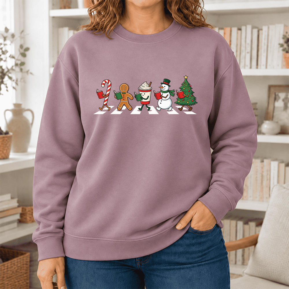 Christmas Reading Parade Softstyle Sweatshirt | Christmas Gift For Readers Paragon