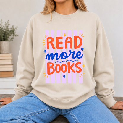 Read More Books Crewneck Sweatshirt | Reader Gift Sand