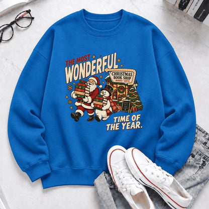 The Most Wonderful Time Softstyle Sweatshirt | Christmas Reader Gift Royal