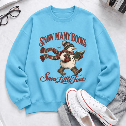 Snow Many Books Snow Little Time Softstyle Sweatshirt | Christmas Reader Gift Sky