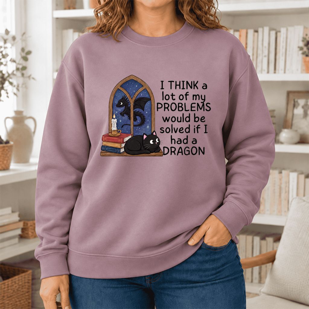 If I Could Have A Dragon Softstyle Sweatshirt | Fantasy Book Lover Gift Paragon