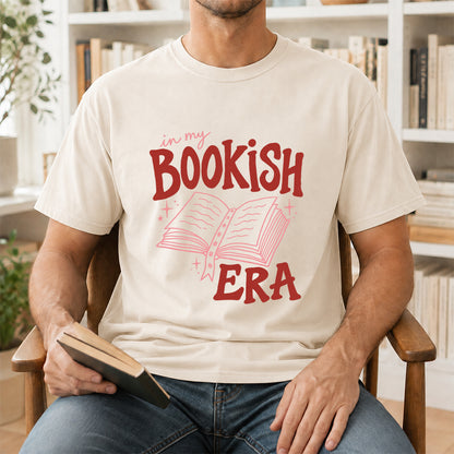 In My Bookish Era Cotton T-Shirt | Book Lover Gift Natural