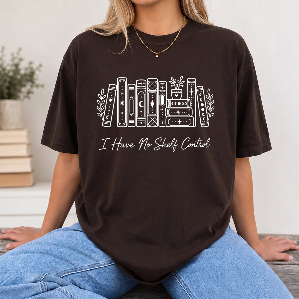 I Have No Shelf Control Softstyle T-Shirt | Book Lover Gift Dark Chocolate