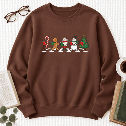 Christmas Reading Parade Softstyle Sweatshirt | Christmas Gift For Readers Cocoa