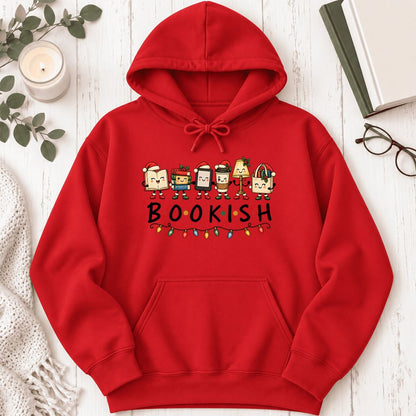 Christmas Bookish Things Softstyle Hoodie | Christmas Gift For Readers Red