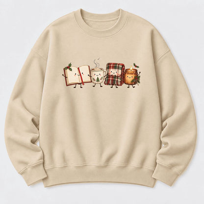 Christmas Cozy Club Softstyle Sweatshirt | Christmas Reader Gift Sand