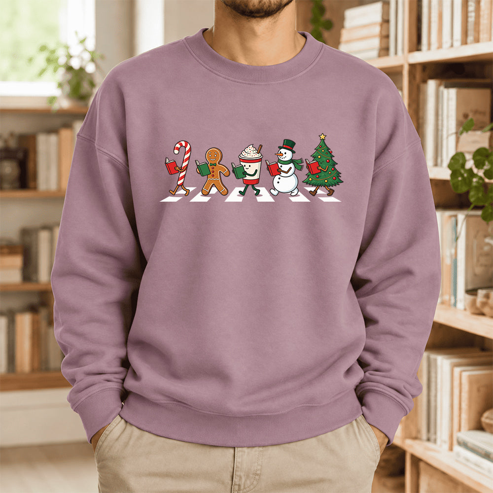 Christmas Reading Parade Softstyle Sweatshirt | Christmas Gift For Readers Paragon