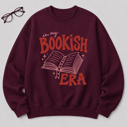In My Bookish Era Crewneck Sweatshirt | Reader Gift Maroon
