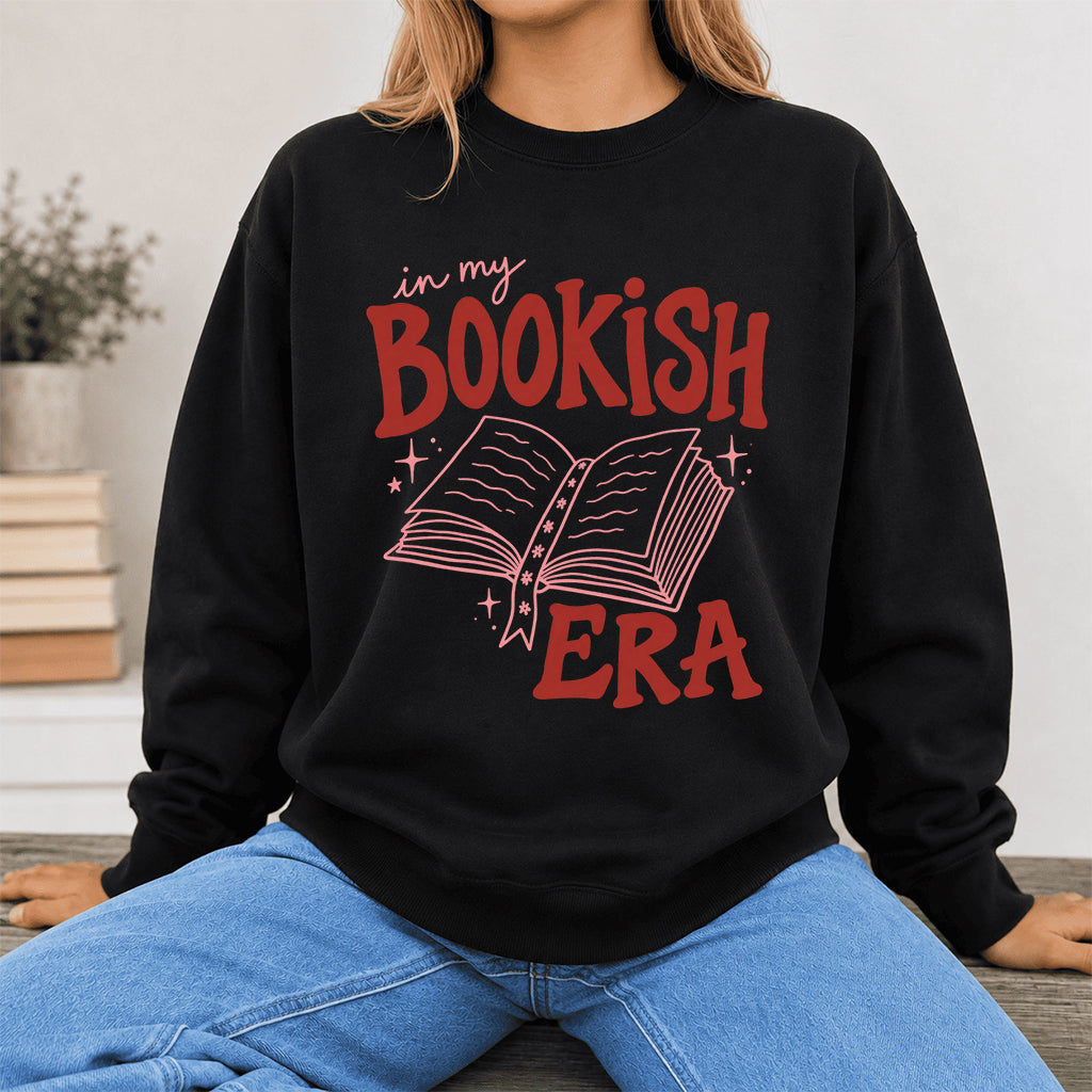 In My Bookish Era Crewneck Sweatshirt | Reader Gift Black