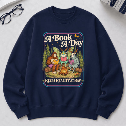 Cryptid Book Club Crewneck Sweatshirt | Reader Gift Navy