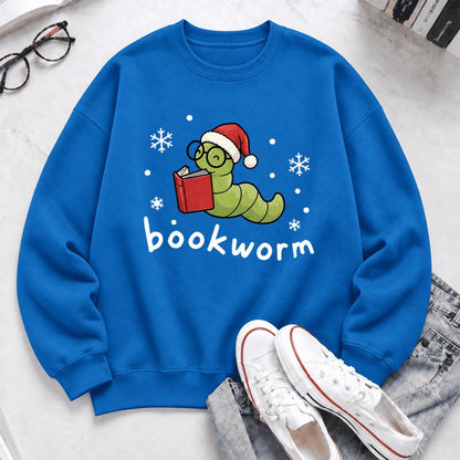 Christmas Bookworm Softstyle Sweatshirt | Christmas Book Lover Gift Royal