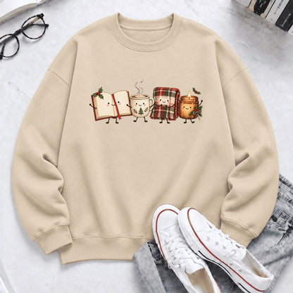 Christmas Cozy Club Softstyle Sweatshirt | Christmas Reader Gift Sand