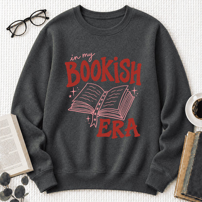 In My Bookish Era Crewneck Sweatshirt | Reader Gift Dark Heather