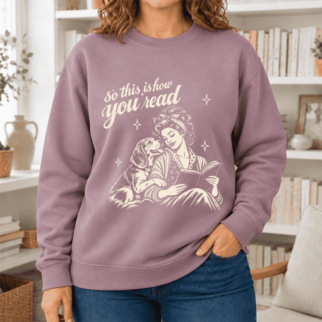 How You Read Beagle Softstyle Sweatshirt | Cozy Dog Mom Reader Gift Paragon