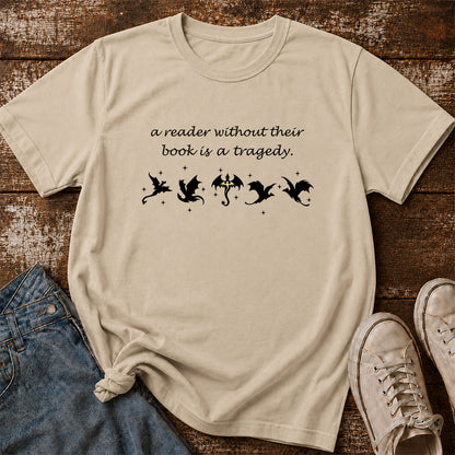 A Reader Without Their Book Softstyle T-Shirt | Book Lover Gift Sand