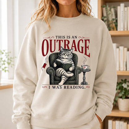 This Is An Outrage Crewneck Sweatshirt | Reader Gift Sand