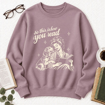 How You Read Beagle Softstyle Sweatshirt | Cozy Dog Mom Reader Gift Paragon