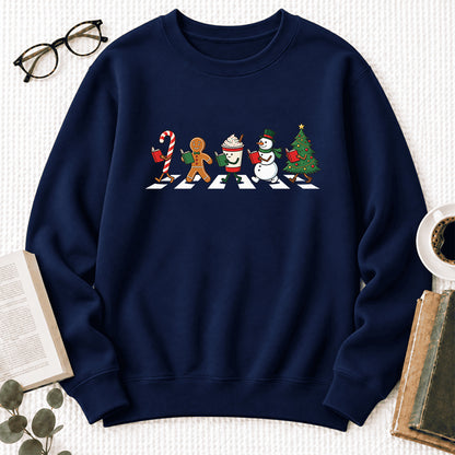 Christmas Reading Parade Softstyle Sweatshirt | Christmas Gift For Readers Navy