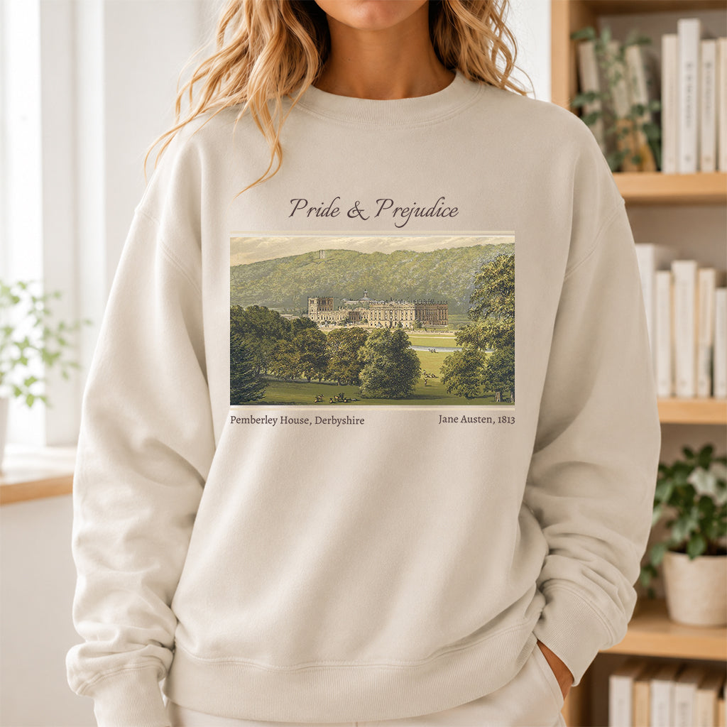 Pride And Prejudice Crewneck Sweatshirt | Reader Gift Sand