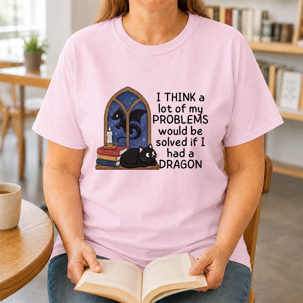 If I Could Have A Dragon Softstyle T-Shirt | Book Lover Gift Light Pink