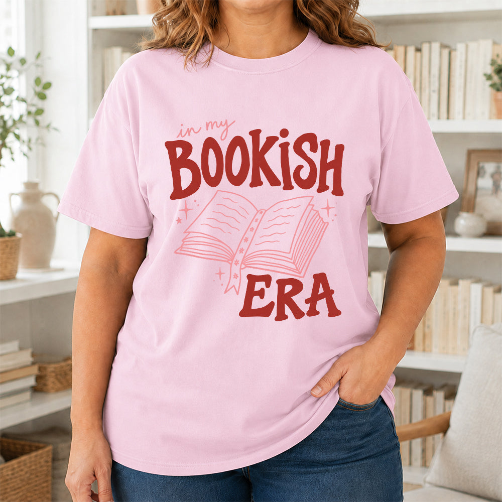 In My Bookish Era Cotton T-Shirt | Book Lover Gift Light Pink