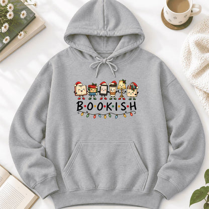 Christmas Bookish Things Softstyle Hoodie | Christmas Gift For Readers Sport Grey