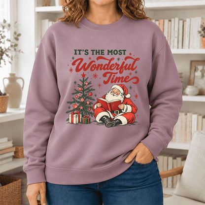 It’S The Most Wonderful Time Softstyle Sweatshirt | Christmas Book Lover Gift Paragon
