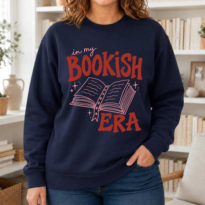 In My Bookish Era Crewneck Sweatshirt | Reader Gift Navy