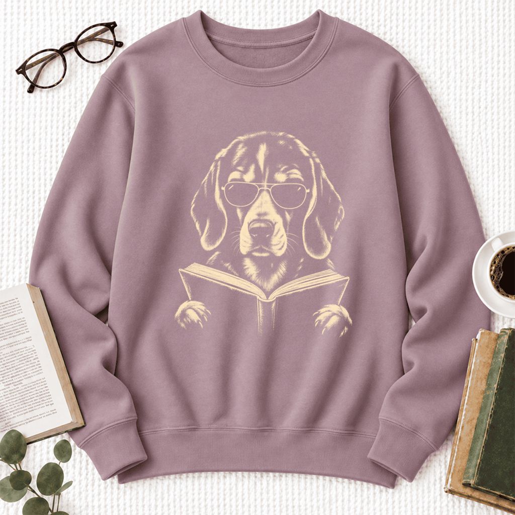 Beagle Reading Book Softstyle Sweatshirt | Dog Mom Reader Gift Paragon