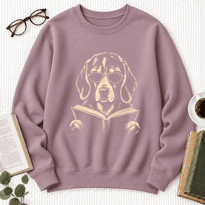 Beagle Reading Book Softstyle Sweatshirt | Dog Mom Reader Gift Paragon
