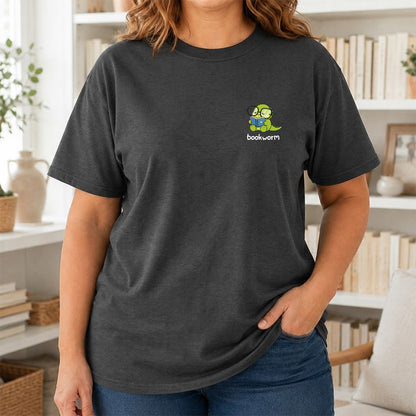 Bookworm Cotton T-Shirt | Book Lover Gift Dark Heather
