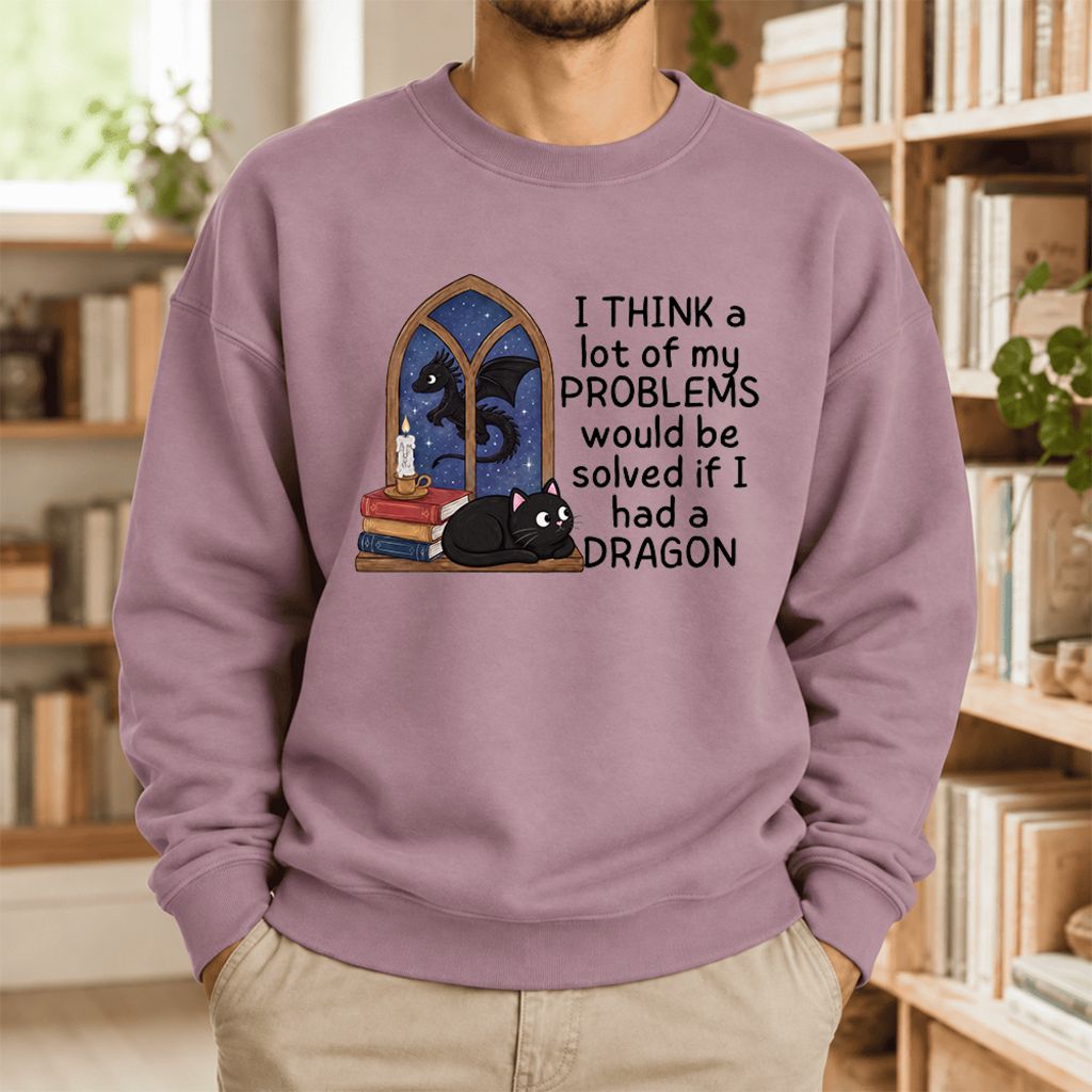 If I Could Have A Dragon Softstyle Sweatshirt | Fantasy Book Lover Gift Paragon