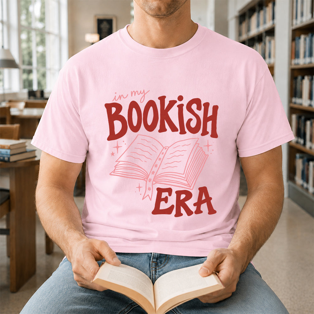 In My Bookish Era Cotton T-Shirt | Book Lover Gift Light Pink