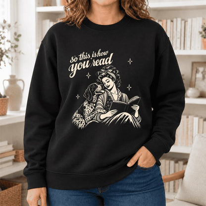 How You Read German Shorthaired Pointer Softstyle Sweatshirt | Cozy Dog Mom Gift Black