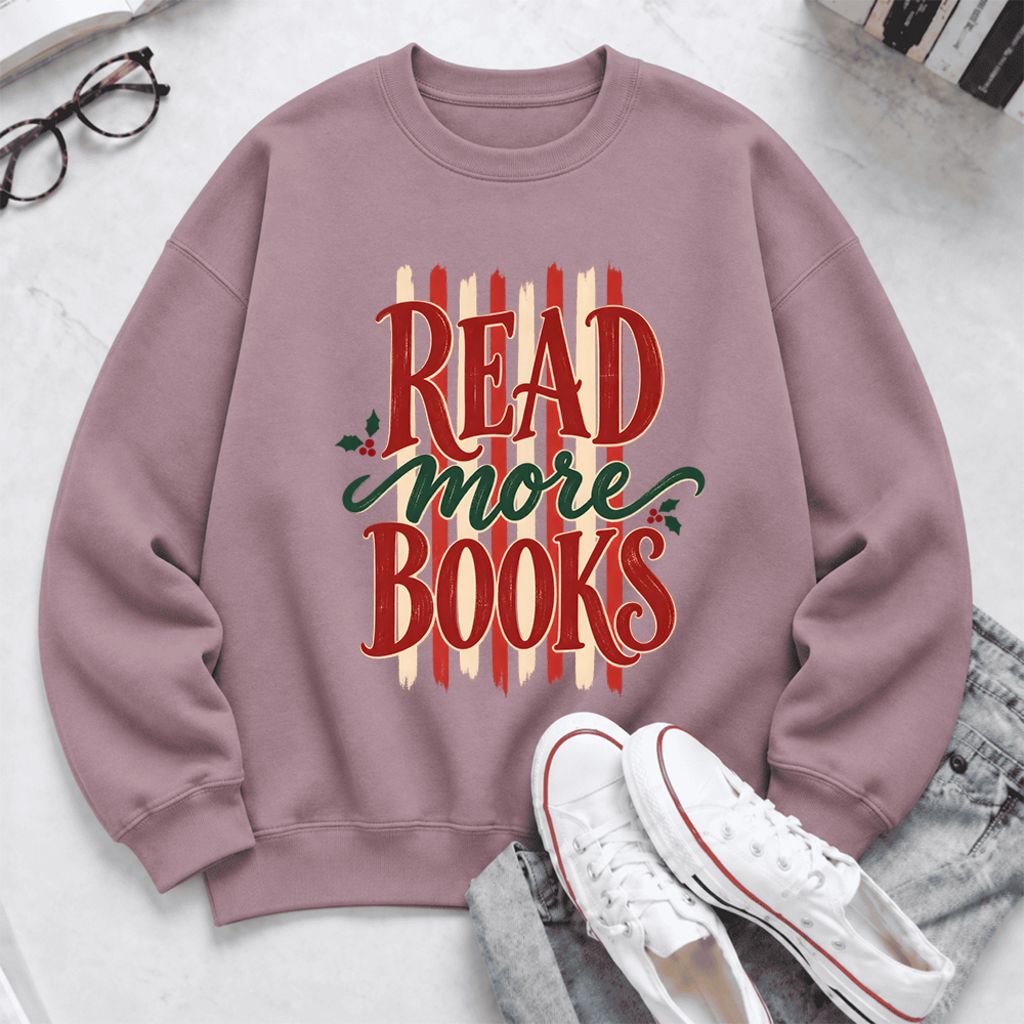 Read More Book Christmas Softstyle Sweatshirt | Christmas Book Lover Gift Paragon