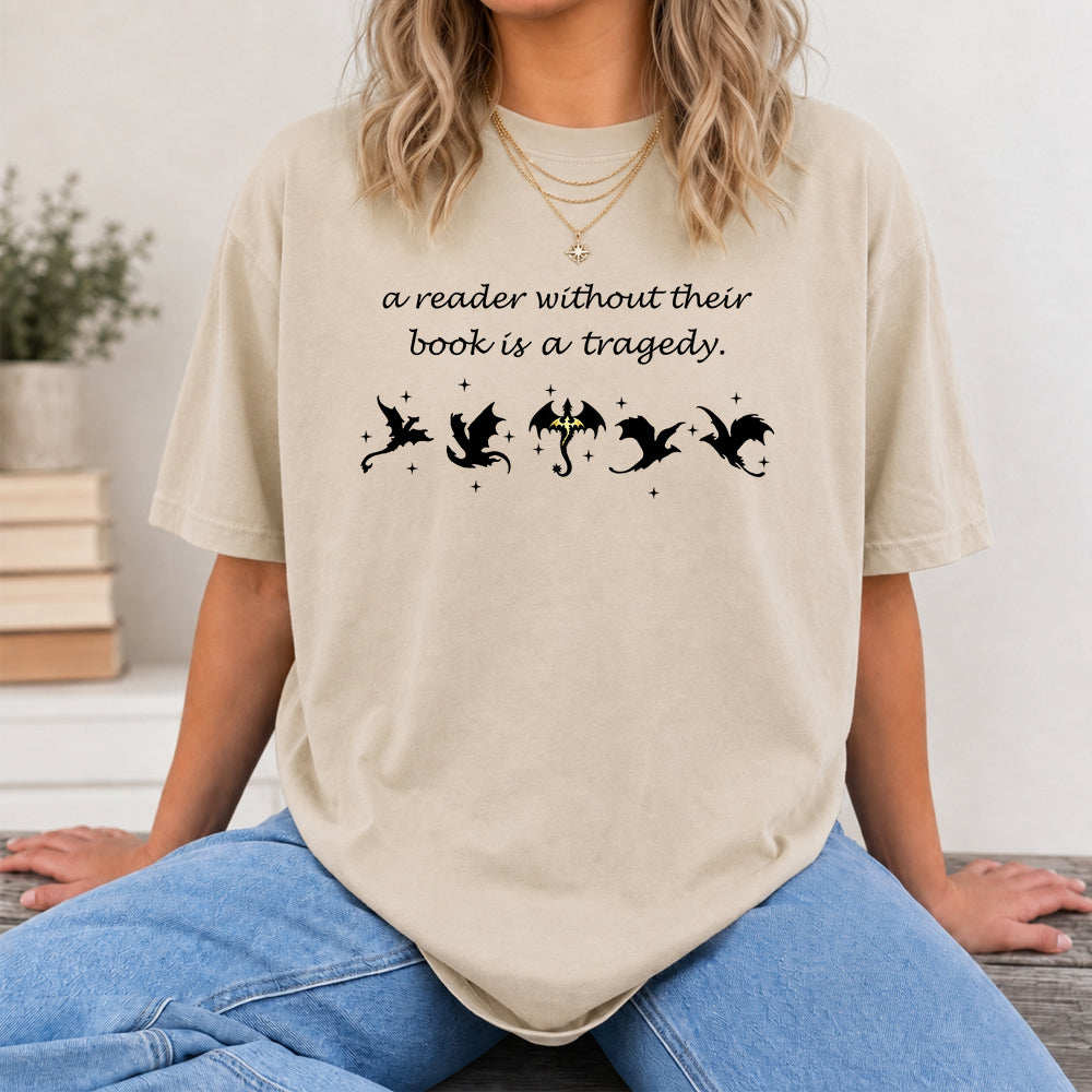 A Reader Without Their Book Softstyle T-Shirt | Book Lover Gift Sand