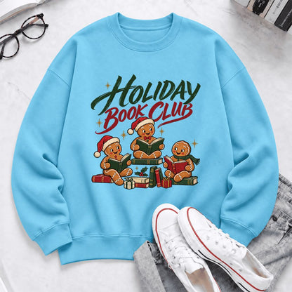 Holiday Book Club Softstyle Sweatshirt | Christmas Book Club Gift Sky