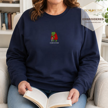 I’m Burnt Out M’Lord Embroidered Sweatshirt | Reader Gift Navy