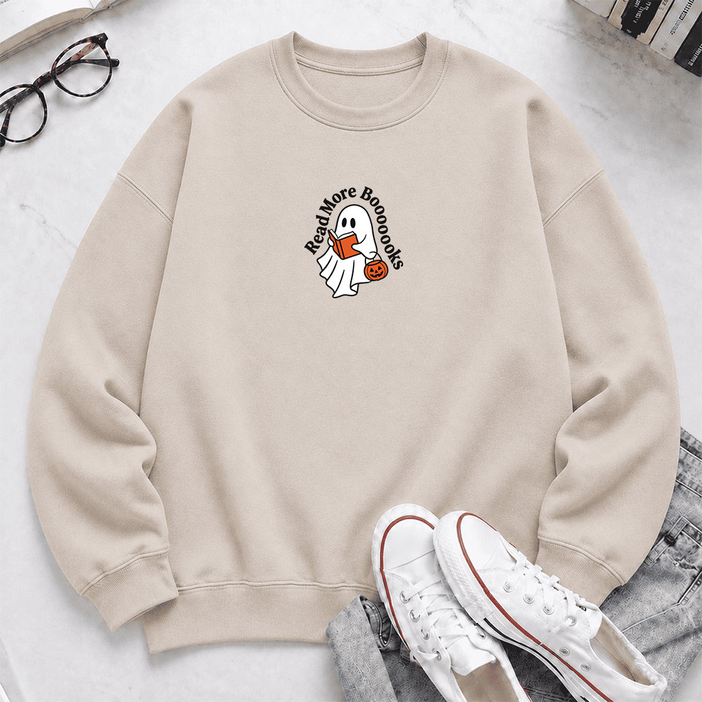 Read More Book Crewneck Sweatshirt | Halloween Reader Gift Sand