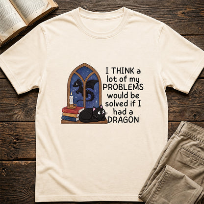 If I Could Have A Dragon Softstyle T-Shirt | Book Lover Gift Natural
