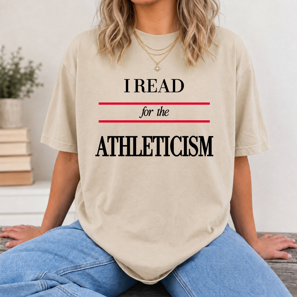 I Read For The Athleticism Softstyle T-Shirt | Book Lover Gift Sand