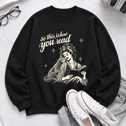 How You Read Russian Blue Softstyle Sweatshirt | Cat Lover Reader Gift Black