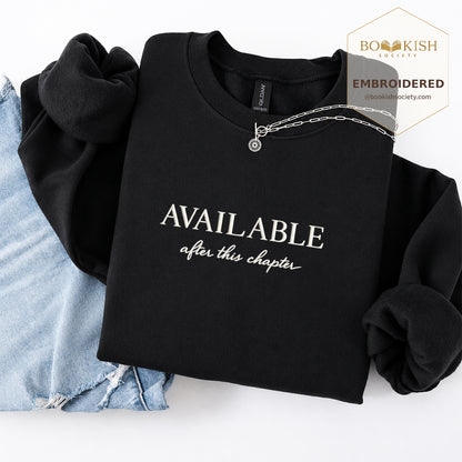Available After This Chapter Embroidered Sweatshirt | Reader Gift Black