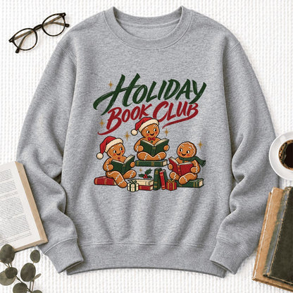 Holiday Book Club Softstyle Sweatshirt | Christmas Book Club Gift Sport Grey