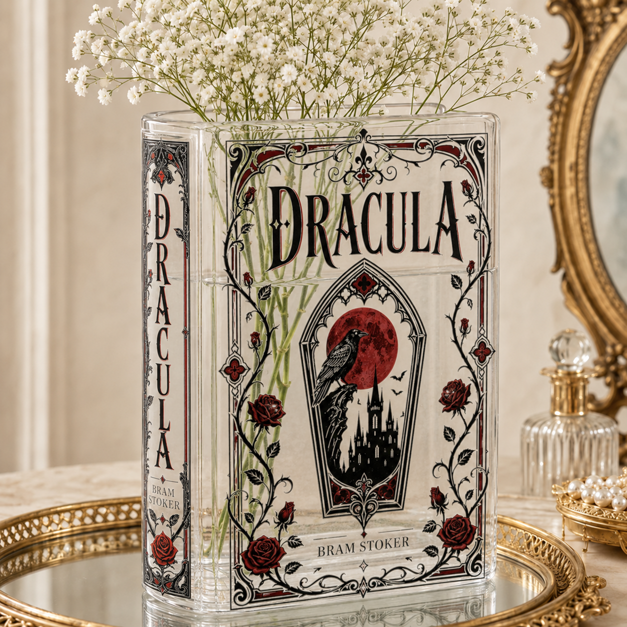 Dracula  Acrylic Book Vase Book Lover Gift