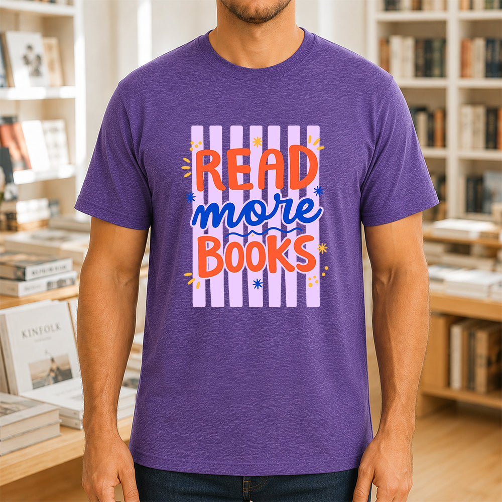 Read More Books Softstyle T-Shirt | Book Lover Gift Heather Purple