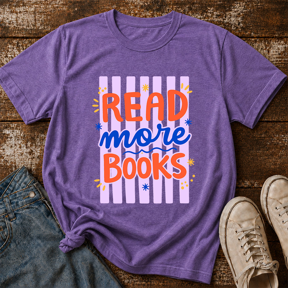 Read More Books Softstyle T-Shirt | Book Lover Gift Heather Purple